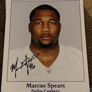Marcus Spears #96 signed photo Dallas Cowboys